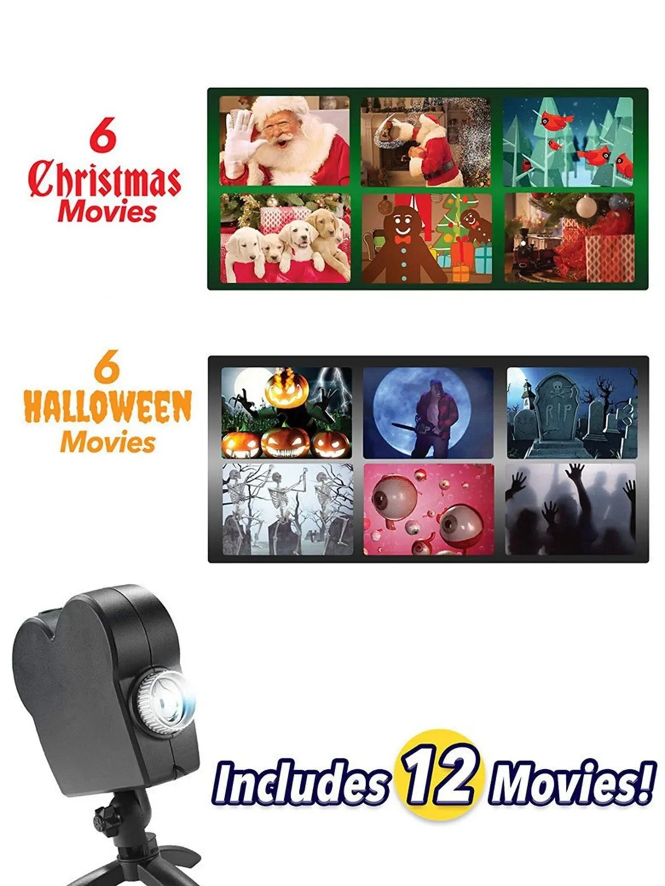 Halloween & Christmas Holographic Projector